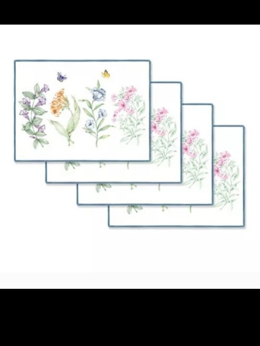 LenoxButterfly Meadow Garden Cork Placemats, Set of 4
